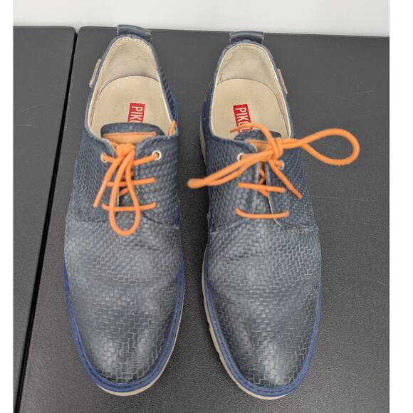 Pikolinos Blue Woven Leather Lace-Up Shoes Men’s 39 Casual Comfort Subtle Accent main image 11